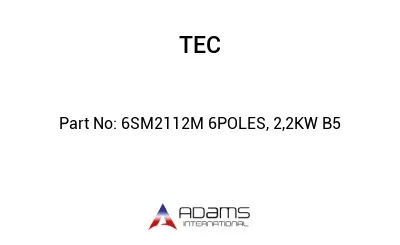 6SM2112M 6POLES, 2,2KW B5