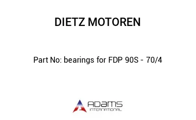 bearings for FDP 90S - 70/4