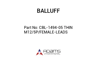 CBL-1494-05 THIN M12/5P/FEMALE-LEADS									