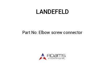 Elbow screw connector