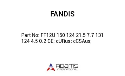 FF12U 150 124 21.5 7.7 131 124 4.5 0.2 CE; cURus; cCSAus;