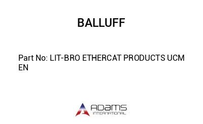 LIT-BRO ETHERCAT PRODUCTS UCM EN									