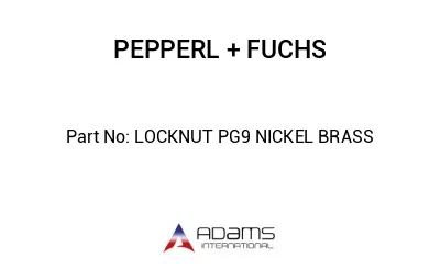 LOCKNUT PG9 NICKEL BRASS