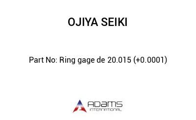 Ring gage de 20.015 (+0.0001)